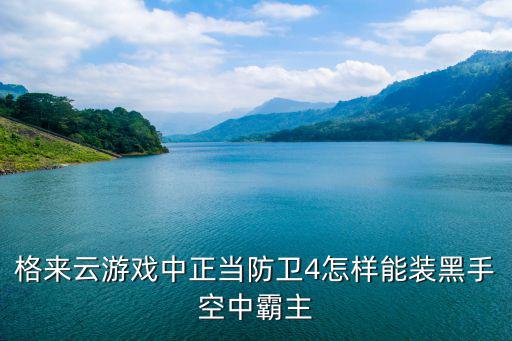 格来云游戏中正当防卫4怎样能装黑手空中霸主