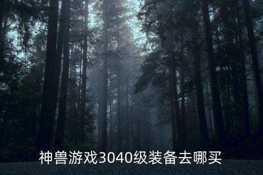 神兽游戏3040级装备去哪买