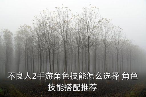 戮天之剑手游技能怎么选，不良人2手游角色技能怎么选择 角色技能搭配推荐