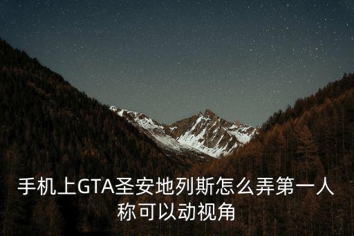 手机上GTA圣安地列斯怎么弄第一人称可以动视角