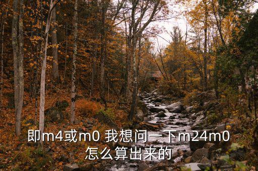 即m4或m0 我想问一下m24m0怎么算出来的