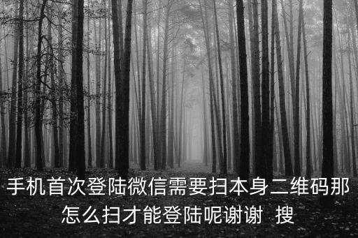 手机首次登陆微信需要扫本身二维码那怎么扫才能登陆呢谢谢  搜