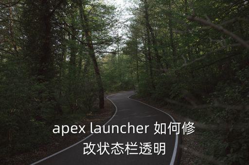 apex launcher 如何修改状态栏透明