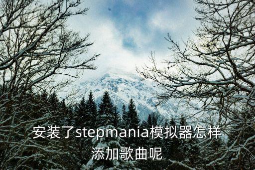 安装了stepmania模拟器怎样添加歌曲呢