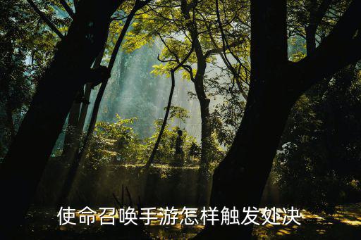 使命召唤手游怎样触发处决