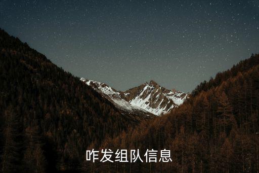 咋发组队信息