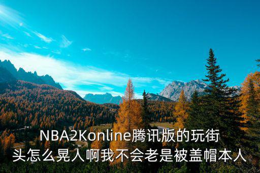 NBA2Konline腾讯版的玩街头怎么晃人啊我不会老是被盖帽本人