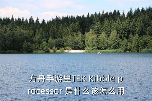 方舟手游海上种子怎么用，方舟手游里TEK Kibble processor 是什么该怎么用