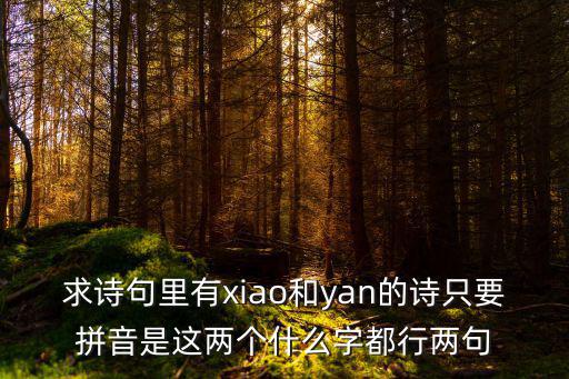 求诗句里有xiao和yan的诗只要拼音是这两个什么字都行两句