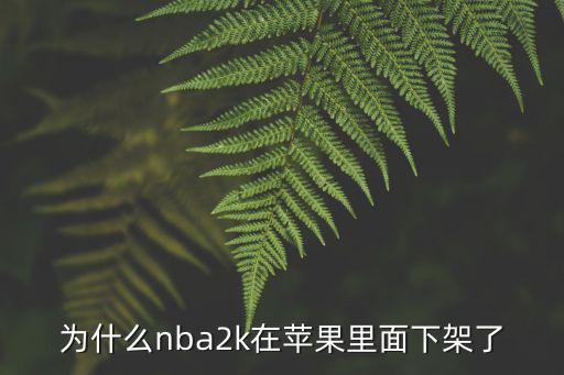 为什么nba2k在苹果里面下架了