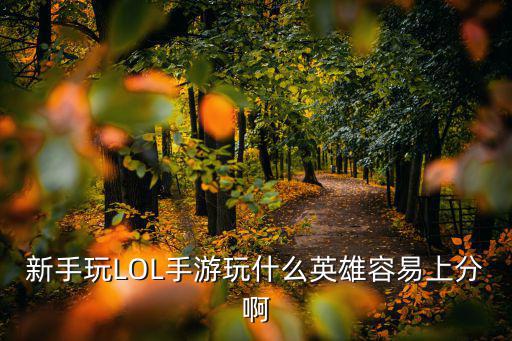 新手玩LOL手游玩什么英雄容易上分啊