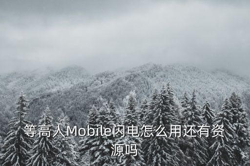 等高人Mobile闪电怎么用还有资源吗