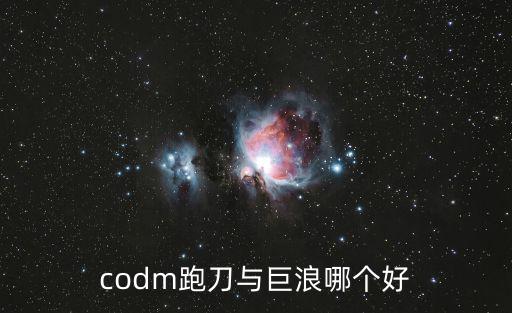 codm跑刀与巨浪哪个好