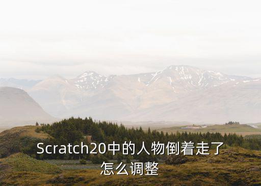 Scratch20中的人物倒着走了怎么调整