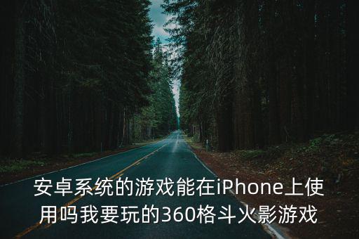 安卓系统的游戏能在iPhone上使用吗我要玩的360格斗火影游戏