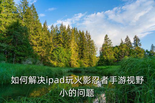 如何解决ipad玩火影忍者手游视野小的问题