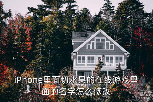 iPhone里面切水果的在线游戏里面的名字怎么修改