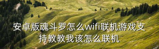 怎么联系魂斗罗高手手游，nds魂斗罗怎么联机