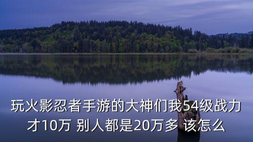 玩火影忍者手游的大神们我54级战力才10万 别人都是20万多 该怎么