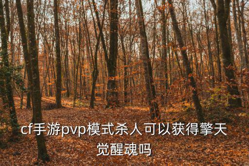 cf手游pvp模式杀人可以获得擎天觉醒魂吗