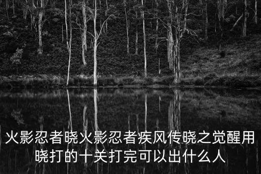 火影忍者晓火影忍者疾风传晓之觉醒用晓打的十关打完可以出什么人