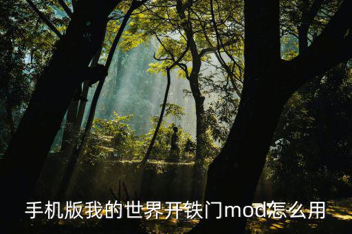 手机版我的世界开铁门mod怎么用