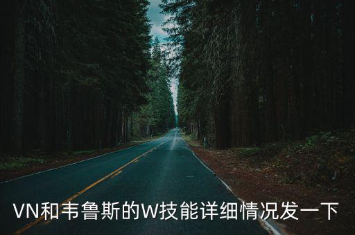 手游韦鲁斯技能怎么用，VN和韦鲁斯的W技能详细情况发一下