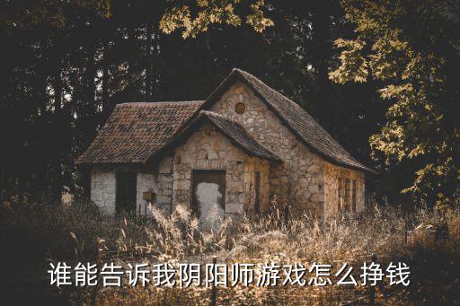 谁能告诉我阴阳师游戏怎么挣钱