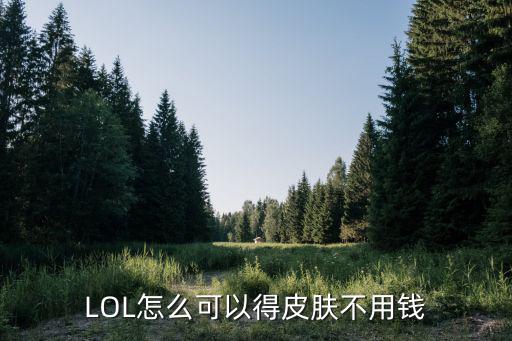 英雄联盟手游不充钱怎么得皮肤，LOL怎么可以得皮肤不用钱