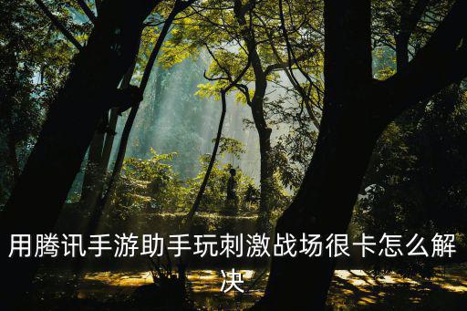 用腾讯手游助手玩刺激战场很卡怎么解决