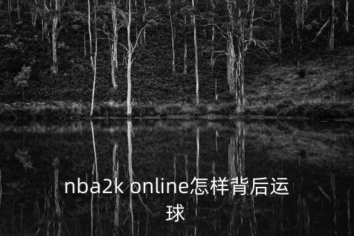 nba2k online怎样背后运球