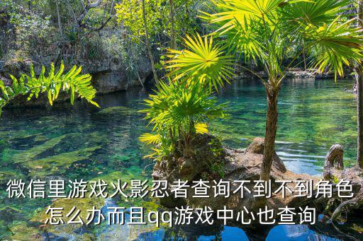 微信里游戏火影忍者查询不到不到角色怎么办而且qq游戏中心也查询