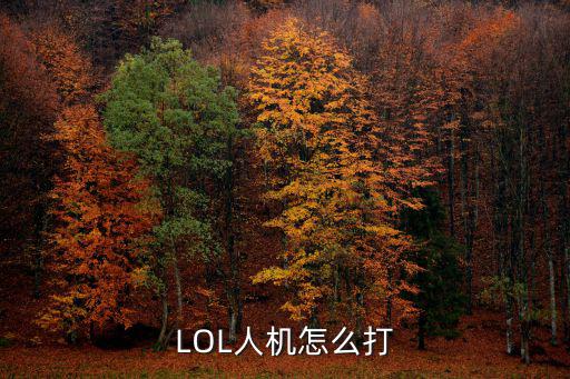 LOL人机怎么打