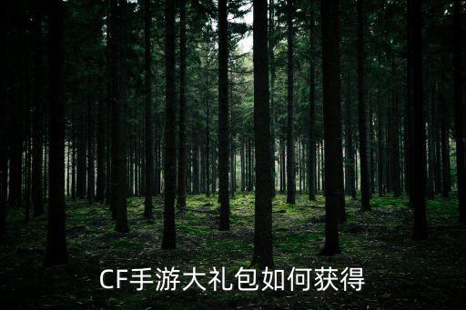 CF手游大礼包如何获得