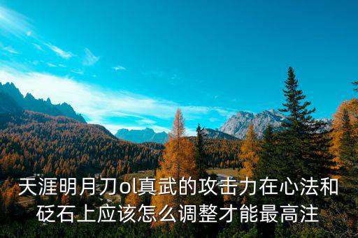 天刀手游真武怎么才能打出高伤害，天涯明月刀中怎么躲过真武的剑气加驱影