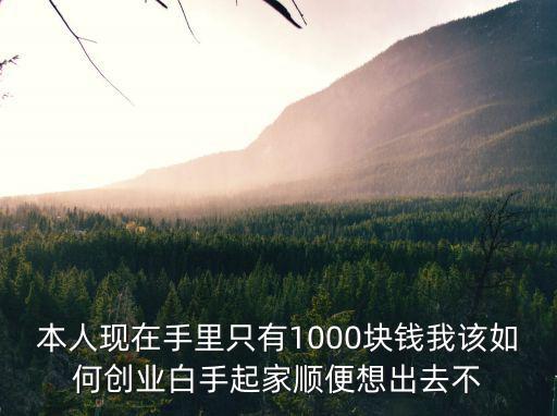 本人现在手里只有1000块钱我该如何创业白手起家顺便想出去不