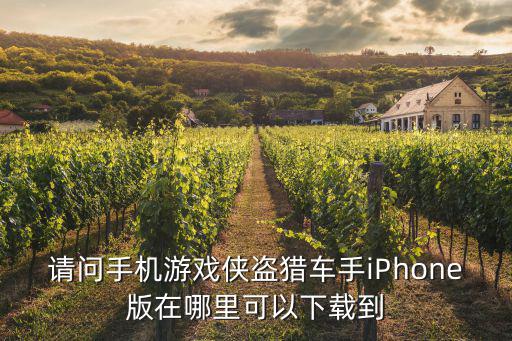 请问手机游戏侠盗猎车手iPhone版在哪里可以下载到