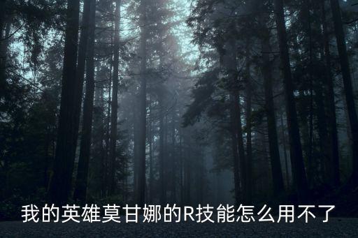 我的英雄莫甘娜的R技能怎么用不了