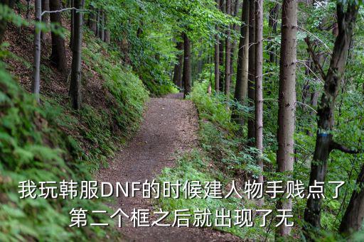 我玩韩服DNF的时候建人物手贱点了第二个框之后就出现了无