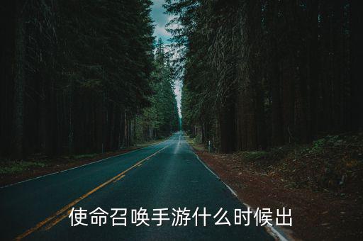 使命召唤手游什么时候出