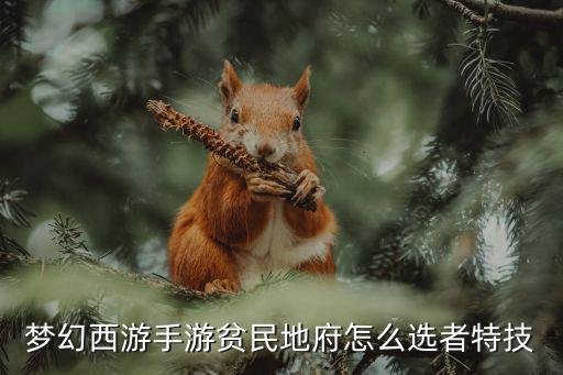 梦幻西游手游贫民地府怎么选者特技