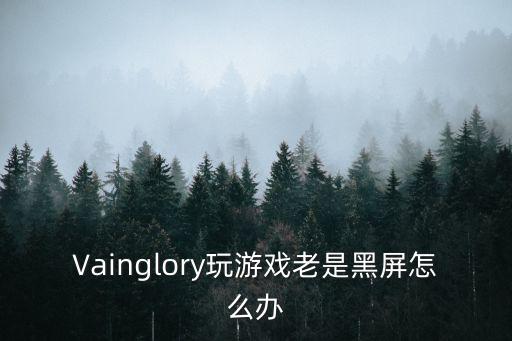 Vainglory玩游戏老是黑屏怎么办