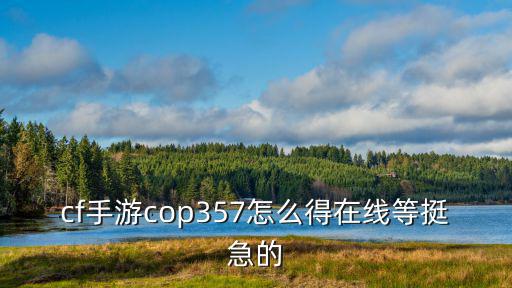 cf手游cop357怎么得在线等挺急的