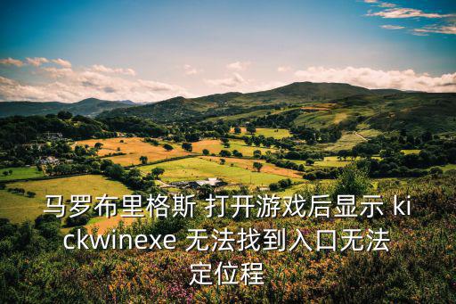 马罗布里格斯 打开游戏后显示 kickwinexe 无法找到入口无法定位程