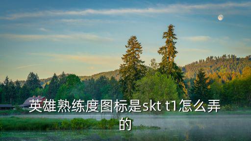 英雄熟练度图标是skt t1怎么弄的