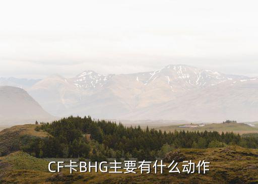 CF卡BHG主要有什么动作