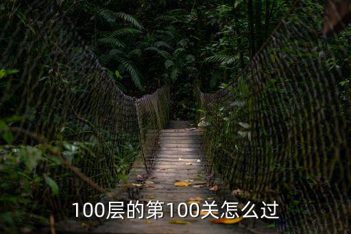 100层的第100关怎么过