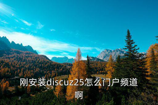 刚安装discuz25怎么门户频道啊