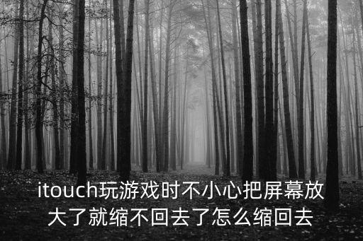 itouch玩游戏时不小心把屏幕放大了就缩不回去了怎么缩回去