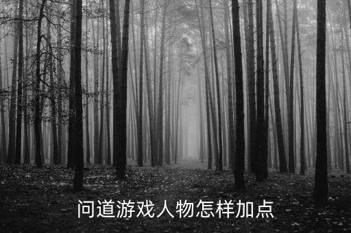 问道游戏人物怎样加点